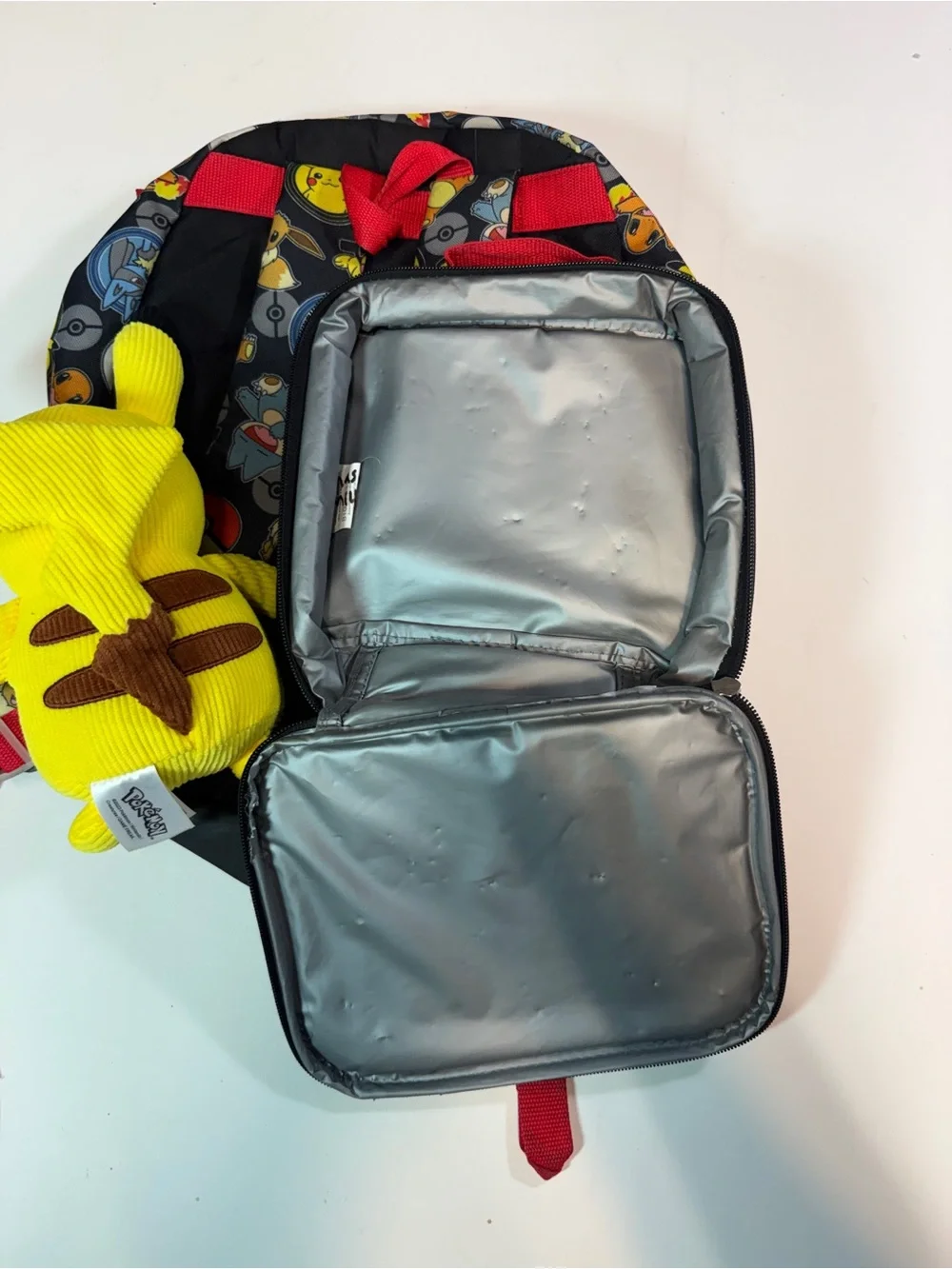 Pokemon Kids Backpack and Pikachu Plush - Yellow, Black, Red